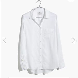 Madewell Oversized Ex-boyfriend Shirt, White, S